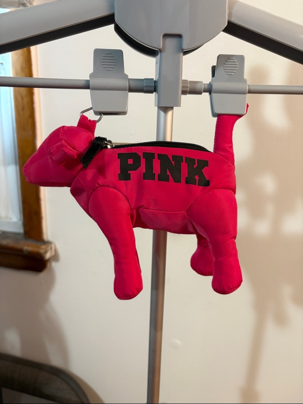 PINK Victoria's Secret Hot Pink Dog-Shaped Coin Pouch